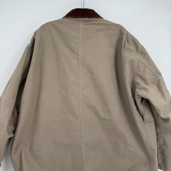 Vintage 90s Duxbak Canvas Chore Barn Jacket Coat Size XXL Tan Hunting Lined - Picture 11 of 11